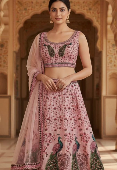Pink Designer Lehenga